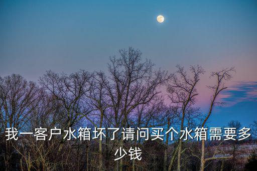 我一客戶水箱壞了請問買個水箱需要多少錢