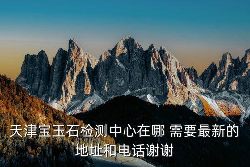 天津市檢測公司電話號碼，天津寶玉石檢測中心在哪 需要最新的地址和電話謝謝