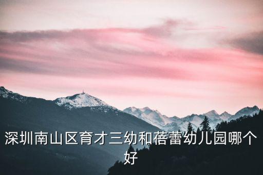 深圳南山區育才三幼和蓓蕾幼兒園哪個好