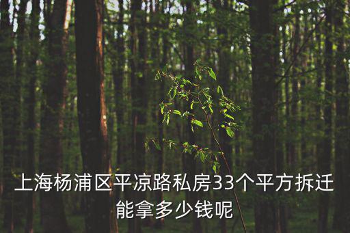 上海楊浦區平涼路私房33個平方拆遷能拿多少錢呢