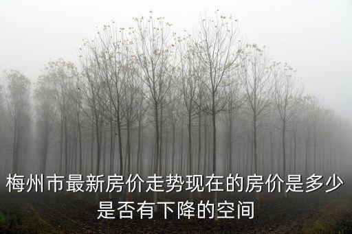 梅州市最新房價走勢現在的房價是多少是否有下降的空間