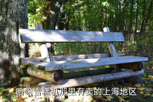哈哈雪糕機那里有賣的上海地區