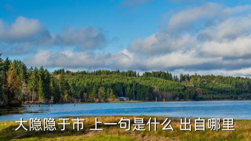 大隱隱于市 上一句是什么 出自哪里