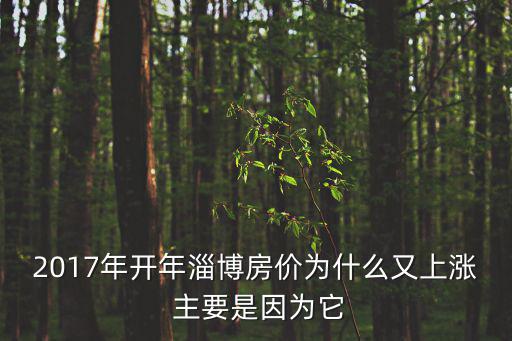 淄博新區房價如何上漲，2017年開年淄博房價為什么又上漲 主要是因為它
