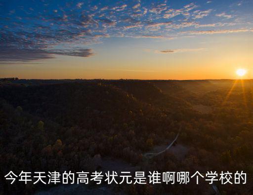 今年天津的高考狀元是誰啊哪個學(xué)校的
