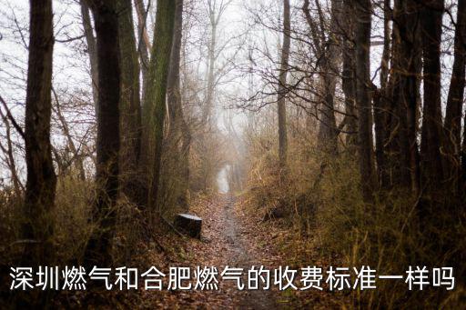 深圳燃氣和合肥燃氣的收費標準一樣嗎
