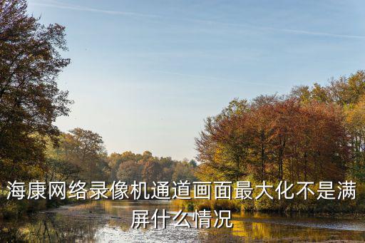 海康nvr攝像頭畫面怎么調(diào)為全屏，?？稻W(wǎng)絡(luò)硬盤錄像機(jī) 回放時(shí)寬屏 怎么調(diào)到全屏