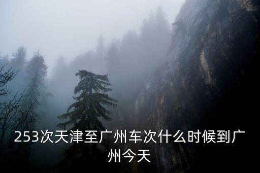 253次天津至廣州車次什么時候到廣州今天