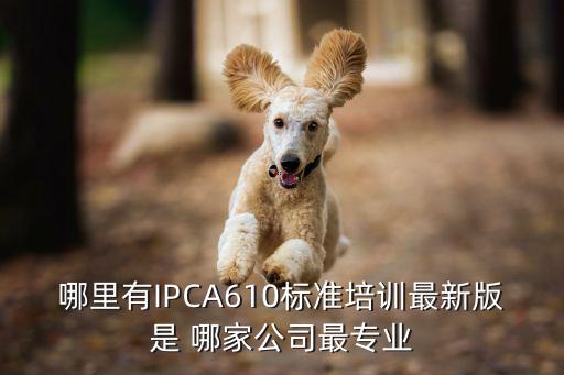 哪里有IPCA610標準培訓最新版是 哪家公司最專業