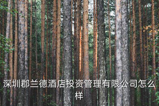 深圳郡蘭德酒店投資管理有限公司怎么樣