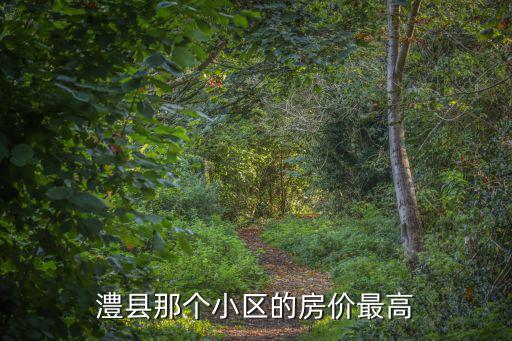 澧縣那個(gè)小區(qū)的房?jī)r(jià)最高