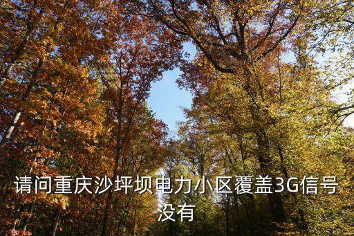 請問重慶沙坪壩電力小區覆蓋3G信號沒有
