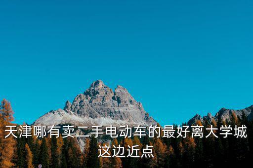 天津哪有賣二手電動車的最好離大學城這邊近點
