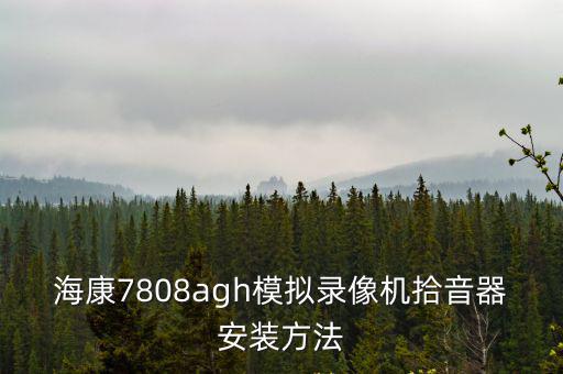 海康7808agh模擬錄像機(jī)拾音器安裝方法