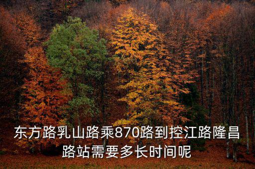 東方路乳山路乘870路到控江路隆昌路站需要多長時間呢