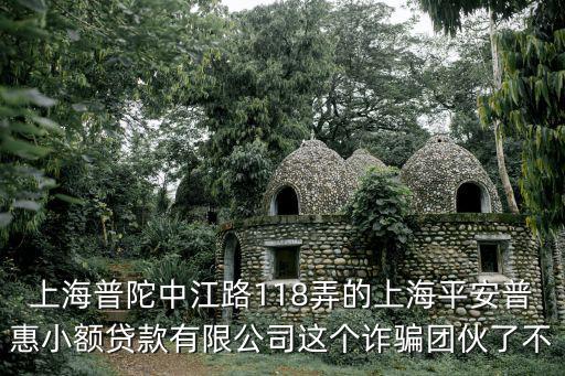 上海普陀中江路118弄的上海平安普惠小額貸款有限公司這個詐騙團伙了不