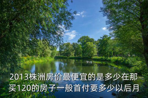 2013株洲房價最便宜的是多少在那買120的房子一般首付要多少以后月
