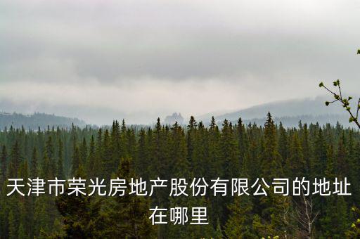 天津市榮光房地產股份有限公司的地址在哪里