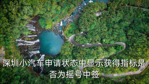 深圳小汽車申請狀態(tài)中顯示獲得指標(biāo)是否為搖號中簽