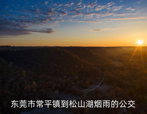 東莞市常平鎮到松山湖煙雨的公交