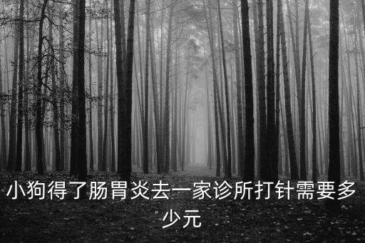 小狗得了腸胃炎去一家診所打針需要多少元