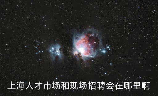 上海人才市場和現場招聘會在哪里啊