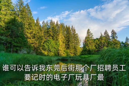 誰可以告訴我東莞后街那個廠招聘員工要記時的電子廠玩具廠最