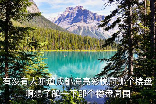 有沒有人知道成都海亮彩悅府那個樓盤啊想了解一下那個樓盤周圍