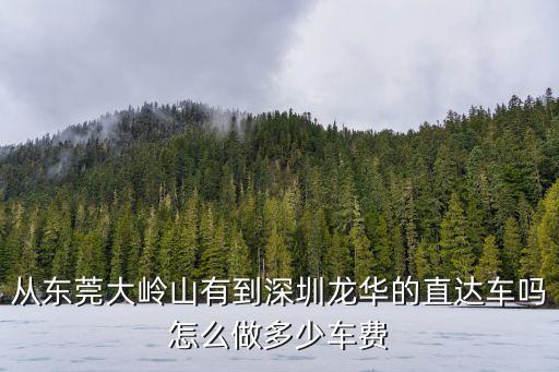 東莞大嶺山到龍華，從東莞大嶺山有到深圳龍華的直達車嗎怎么做多少車費
