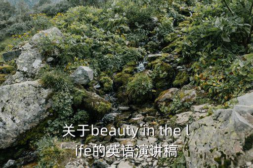 關(guān)于beauty in the life的英語演講稿