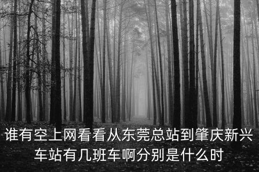 東莞長安汽車站到新興，東莞總站幾點有車發到新興