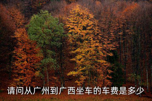 廣州到廣西車票多少錢一張，廣州回廣西的路票是多少