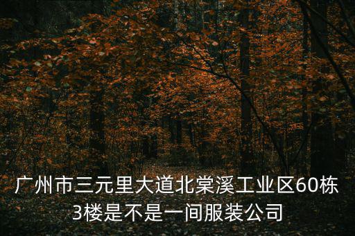 廣州大贏服裝有限公司，有誰(shuí)知道廣州市白云區(qū)石搓路398號(hào)是家什么公司啊