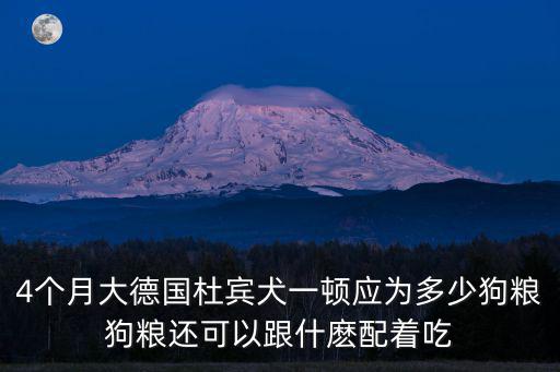 4個月大德國杜賓犬一頓應為多少狗糧狗糧還可以跟什麼配著吃