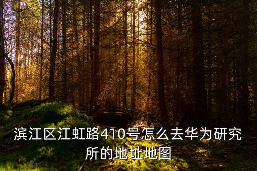 濱江區(qū)江虹路410號怎么去華為研究所的地址地圖