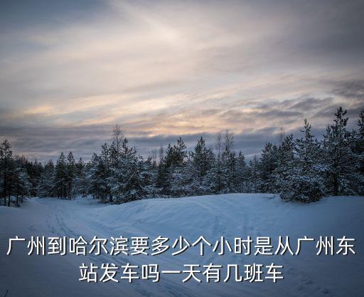 廣州到哈爾濱行程，廣州到哈爾濱要多少個小時是從廣州東站發車嗎一天有幾班車