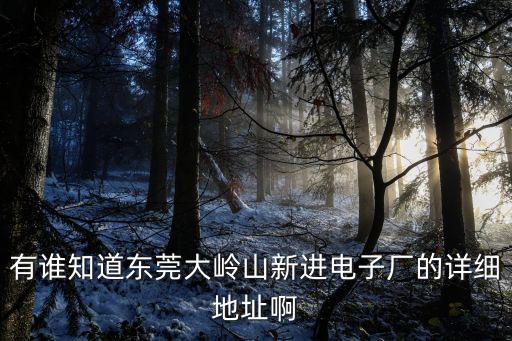 東莞大嶺山捷訊工業(yè)區(qū)，東莞有多少工業(yè)區(qū)名稱(chēng)是什么分布的位置都在哪