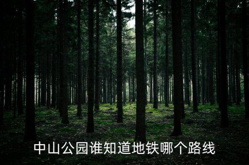 中山公園誰(shuí)知道地鐵哪個(gè)路線(xiàn)
