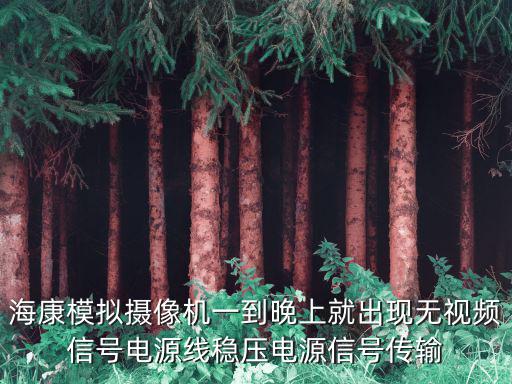 海康模擬攝像機(jī)一到晚上就出現(xiàn)無視頻信號(hào)電源線穩(wěn)壓電源信號(hào)傳輸