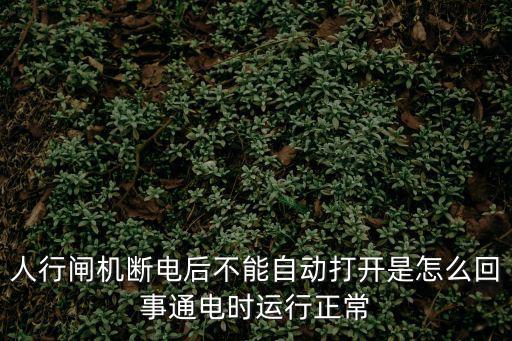 人行閘機斷電后不能自動打開是怎么回事通電時運行正常