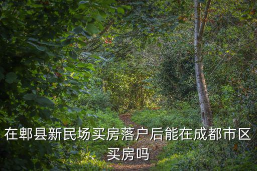 在郫縣新民場買房落戶后能在成都市區買房嗎