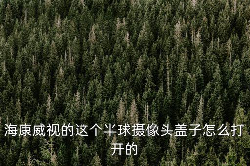 海康威視的這個半球攝像頭蓋子怎么打開的