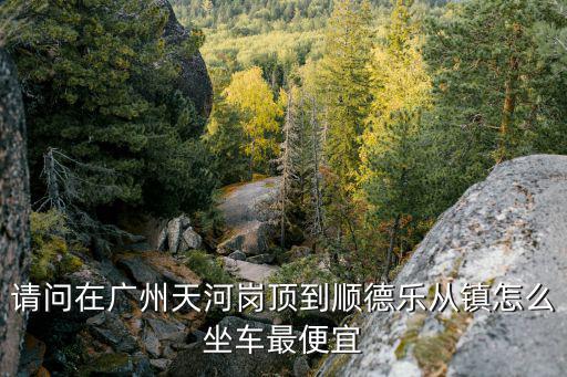 請問在廣州天河崗頂到順德樂從鎮怎么坐車最便宜