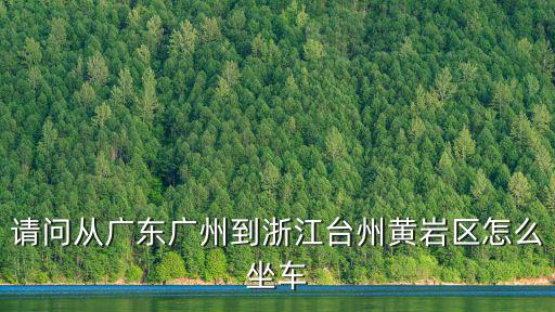 請問從廣東廣州到浙江臺州黃巖區怎么坐車