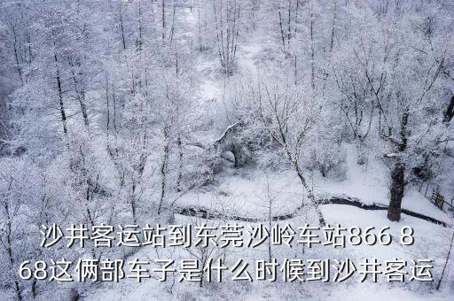 沙井客運站到東莞沙嶺車站866 868這倆部車子是什么時候到沙井客運