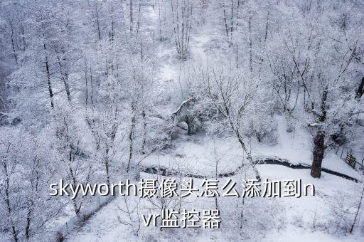 skyworth攝像頭怎么添加到nvr監控器
