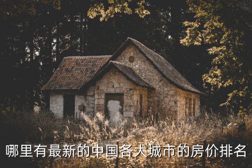 哪里有最新的中國各大城市的房價排名