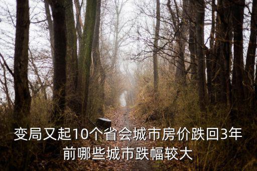 變局又起10個省會城市房價跌回3年前哪些城市跌幅較大
