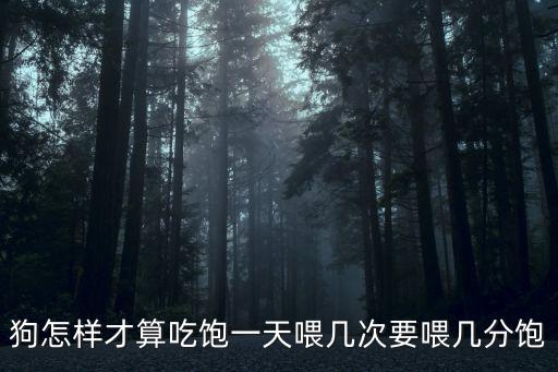 狗怎樣才算吃飽一天喂幾次要喂幾分飽