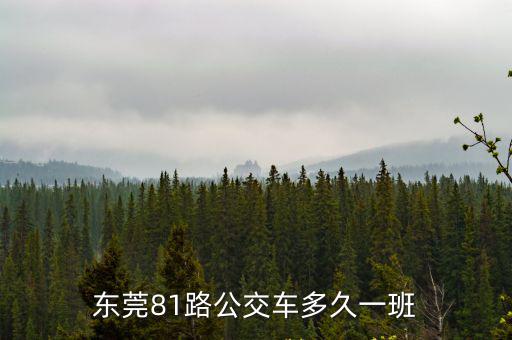 東莞811多長(zhǎng)時(shí)間一趟，東莞81路公交車多久一班